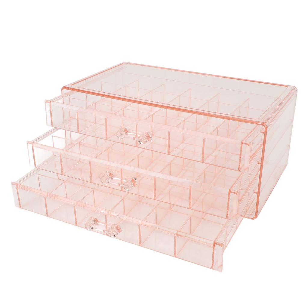 Jewelry Box 3 Layer 72 Cells Antioxidant Acrylic Clear Jewelry   for Earring Necklace