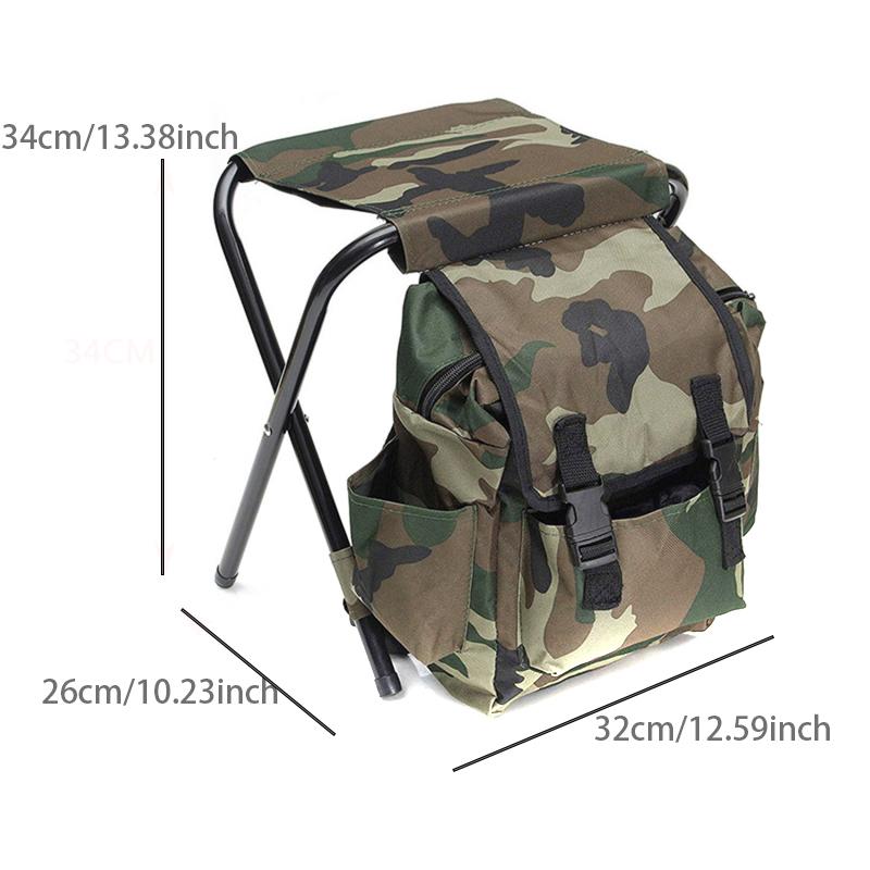 Useful Backpack Cooling Chair - Portable Folding Seat Stool Lightweight For Camping Traveling Hiking Outdoor Equipment