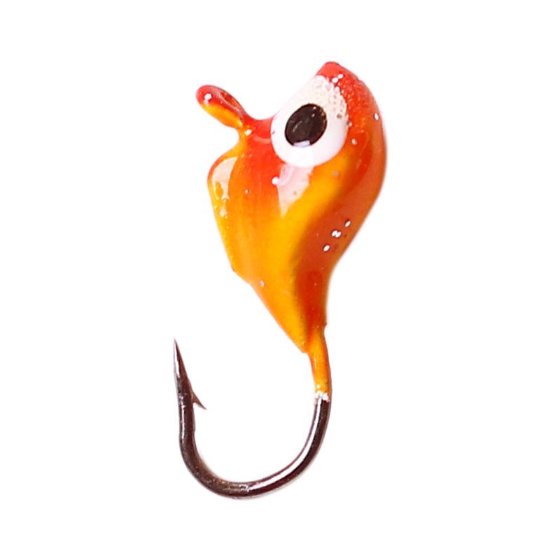 10-Color Dolphin-Lead Micro-Lure 1.6g Fishing Hook, Soft Bait Ice Fishing Hook