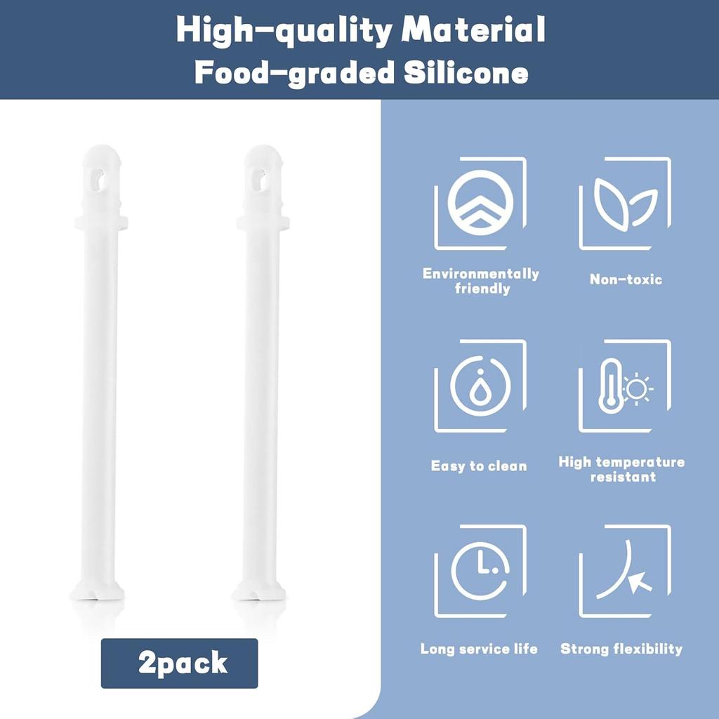 (Food-graded Silicone) Milk Tube 5313226701 Replacement for Nespresso Delonghi Lattissima Plus & Touch Coffee Machine EN520 EN550 (2 Pack)