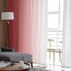 Red And White Gradient Window Tulle Curtains for Living Room Bedroom Hotel Luxury Decoration Sheer Curtains
