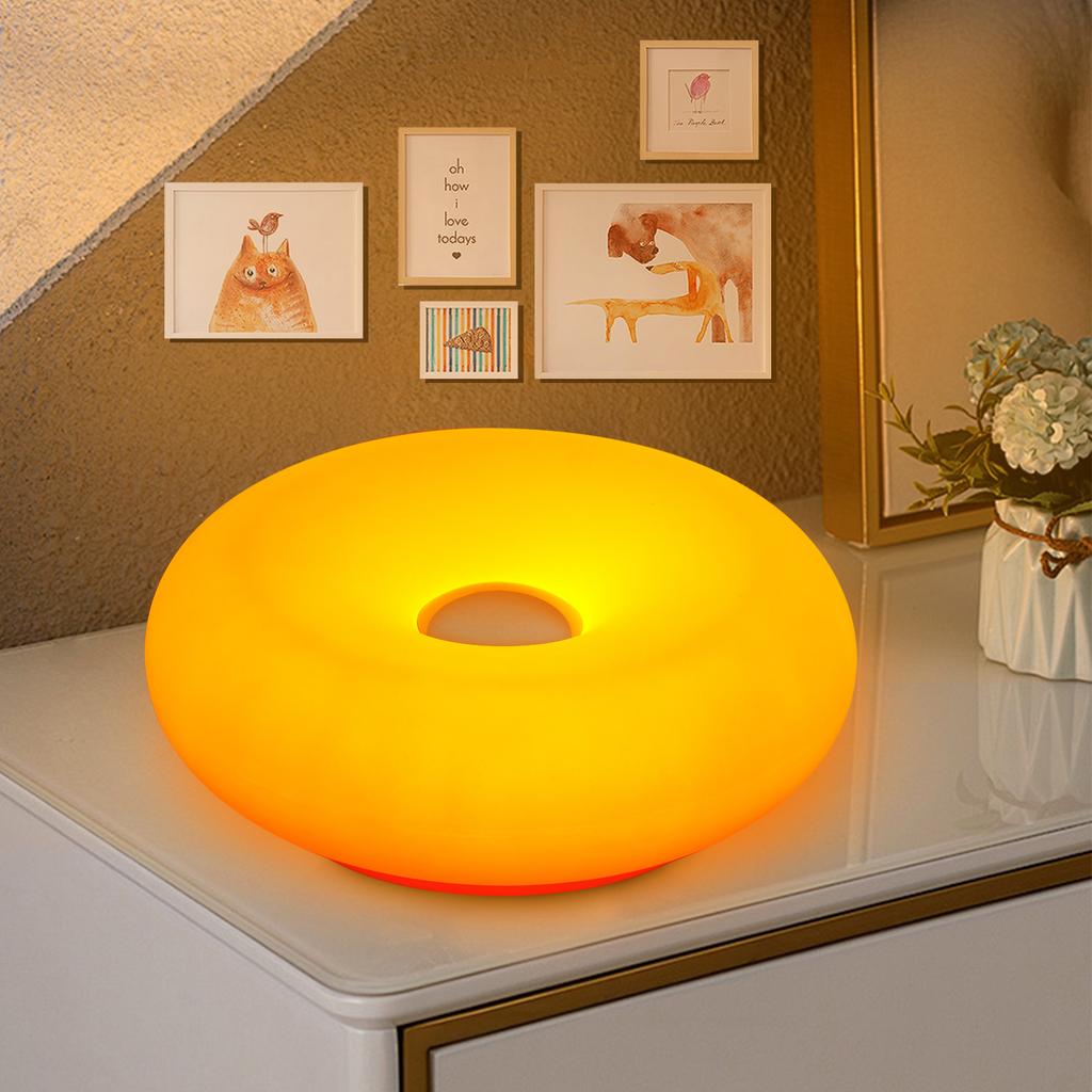 Doughnut Table Lamp USB Plug Bedroom Bedside Ambient Light Bauhaus Living Room Dining Room Decorative Light