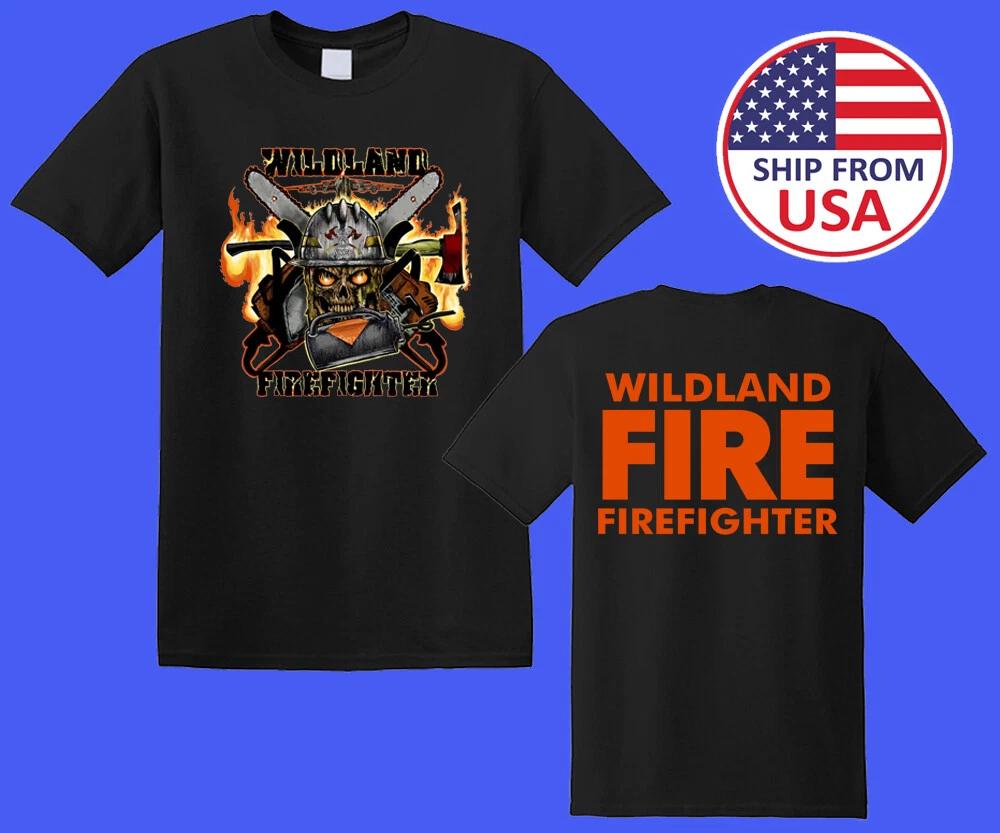 Wildland Firefigther Fire Department Men s Black Size S-5XL 3XL