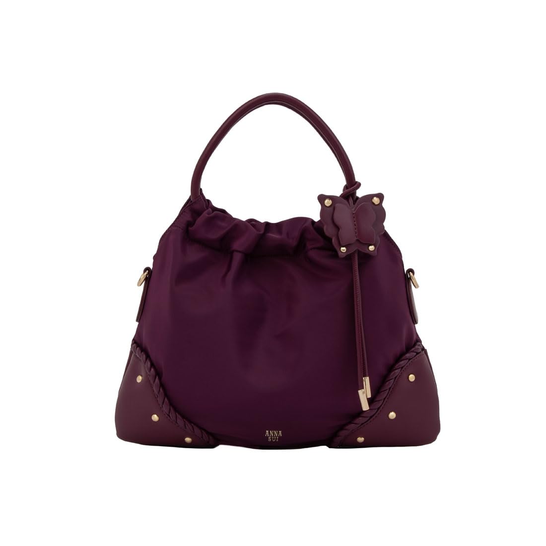 

Anna Sui Butterfly Twist Bordeaux 2-Way Handbag, Women s,