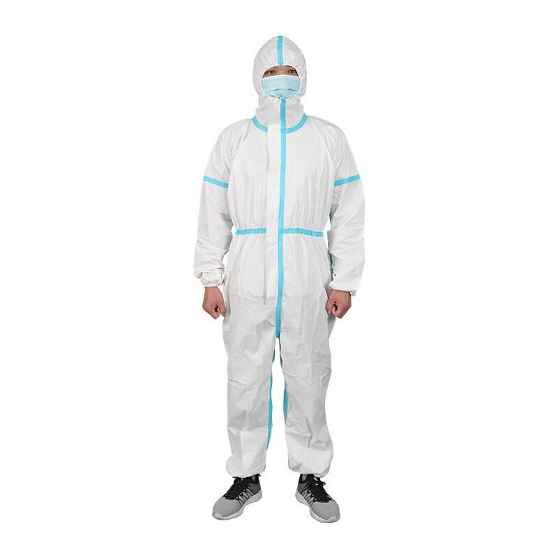 Disposable Hooded Protective Coverall L