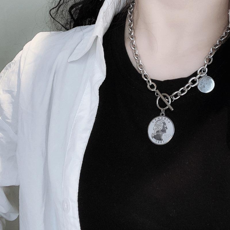 

Нержавеющая сталь 316L модное ожерелье в стиле хип-хоп OT для женщин круглое ожерелье индивидуальное ювелирное изделие подарок