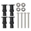 4Pcs Toilet Seat Hinge Screw Toilet Seat Blind Hole Fixings Expanding Rubber Bolt Top Fix Nuts for Top Mount Toilet Seat
