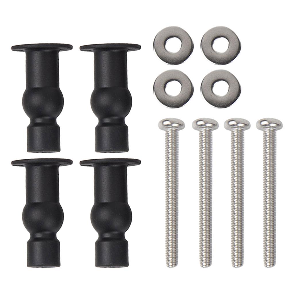 4Pcs Toilet Seat Hinge Screw Toilet Seat Blind Hole Fixings Expanding Rubber Bolt Top Fix Nuts for Top Mount Toilet Seat