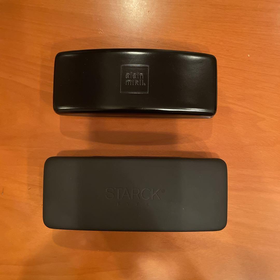 Used alain mikli STARCK glasses case 2 piece set