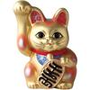 Ale-net Maneki-neko (Beckoning Cat) Good Luck W10×D7.5×H13.5cm Maneki-neko Size 4 Gold Ceramic Tokon