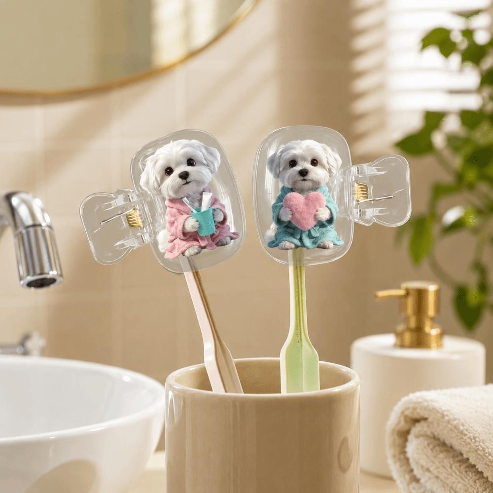 2pcs Portable Toothbrush Head Cover Dust-proof Cat Toothbrush Cover Travel