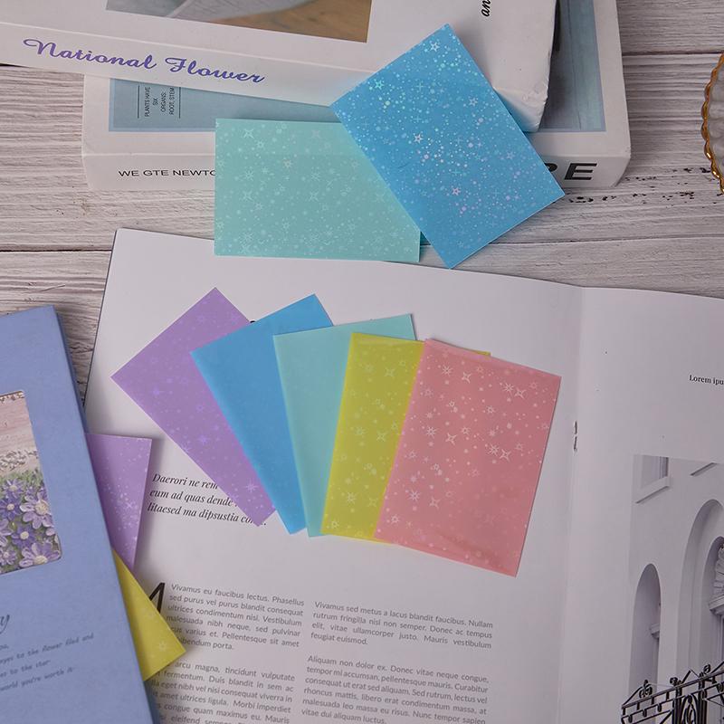 50 Stück/Packung Glitzernde Sterne Farbige Kpop Idol Fotokarte Kartenhüllen Fotokarten Schutz Aufbewahrungsbeutel