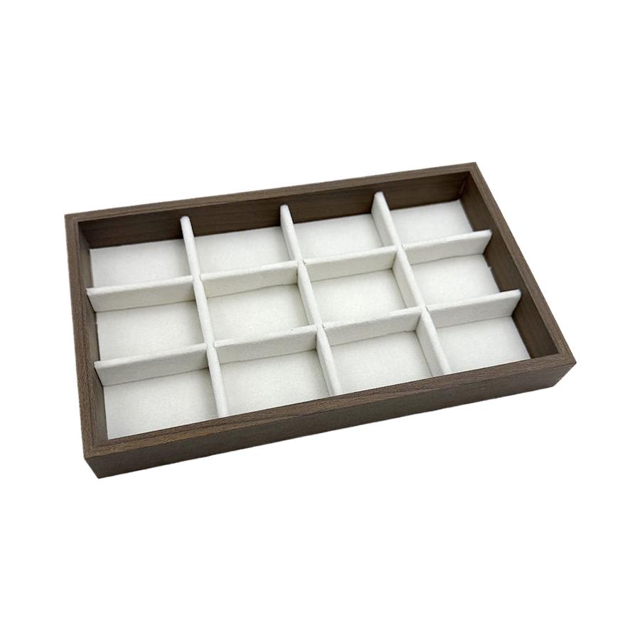 1 Pc, Walnut Wood Pattern Jewelry Box, Jewelry Tray, Suitable for Storing Necklaces, Rings, Earrings and Ear Studs. Color: Beige