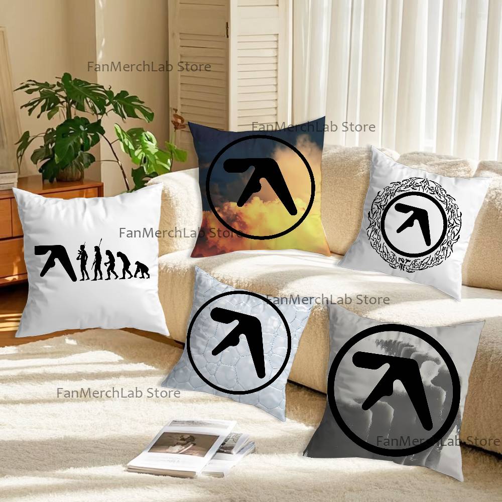 Punk Aphex Twin Logo Pillowcase Pillowslip Cushion Plush Boys Girls Cartoon Anime Kawaii Decoration Kids Birthday Cute Gifts