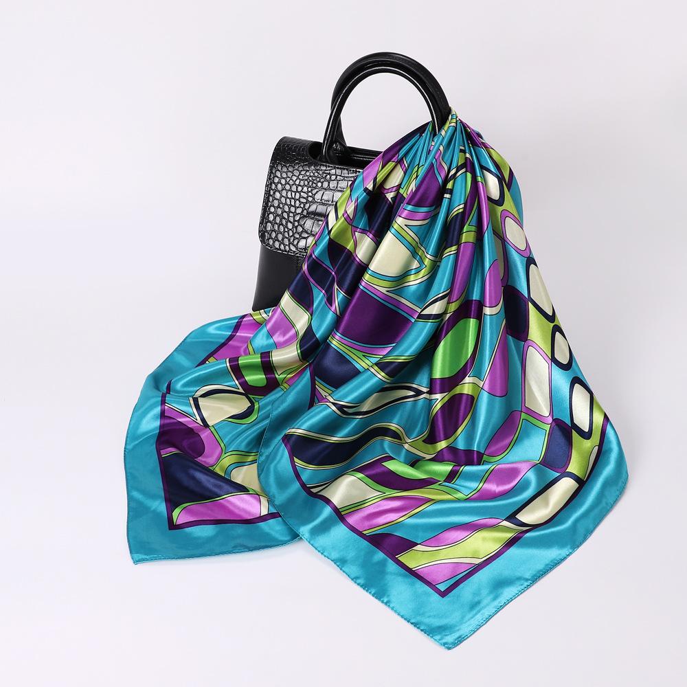 Wysokiej jakości luksusowe jedwabne szale z pałąkiem na głowę szaliki szalik dla kobiet łańcuszek jedwabny szal damski dekoracyjny szal