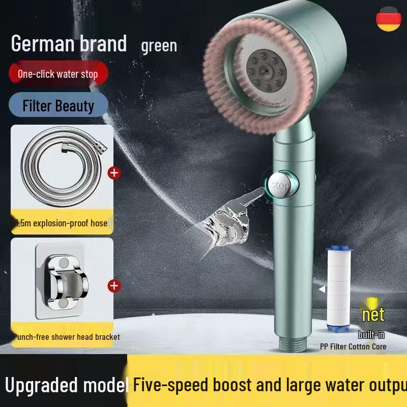 Powerful Pressurized Handheld Lotus Showerhead with Filter