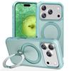 Magnetic Stand Case for iPhone 17 Pro Max/Air/16e/15/14/13/12/11 Pro Max Invisible 360° Spin Stand Shockproof Translucent Cover