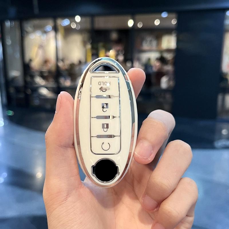 3/4/5 Buttons Silver Edge For Nissan Tiida Pathfinder Note Qashqai X-Trail T31 T32 Juke J10 J11 Kicks Car Key Cover Case Shell