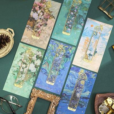 Oil Painting Metal Bookmark Metal Pagination Mark Book Page Marker Book Lovers Writers Readers