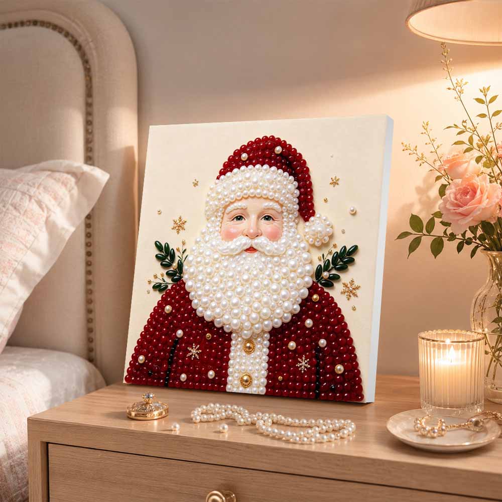 Pearl Painting Christmas Santa Claus Art Kit Handmade DIY Home Decor Wall Art Painting