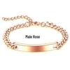 Engravable Titanium Steel Couples Bracelet – Sleek Long Strip Design for Men and Women