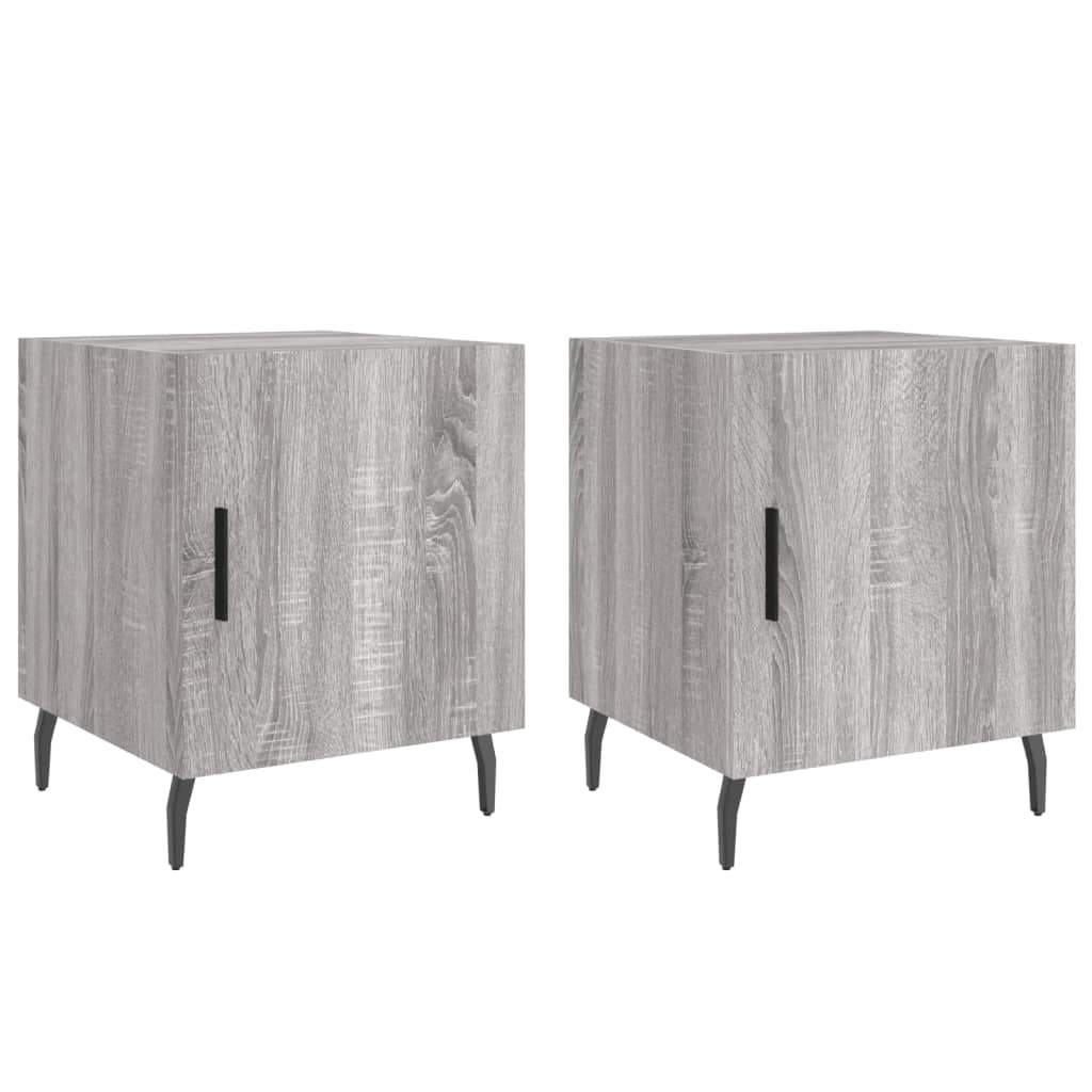 Nightstands 2 pcs Grey Sonoma 40 x 40 x 50 cm engineered wood