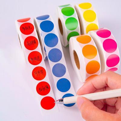 500 Piezas 1" Pegatinas de Puntos de Colores Etiquetas Redondas de Codificación por Color Impermeables Pegatinas de Puntos Círculo Polka para Oficina Estudiante Aula