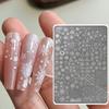 2026 Horse Year Nail Stamping Plates  Year'S Horse Snowflake Geometric Pattern Stencil Nail Art Stamps Template Nail Tools