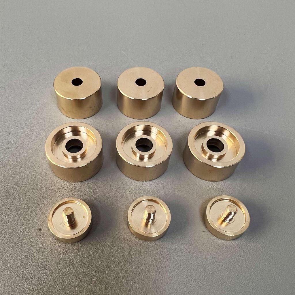 All-Copper Trumpet Parts: Weighted Top/Bottom Covers & Piston Keys for Repair & Modification