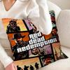 Spel R-Red Dead Redemption Rdr Kussenslopen Cartoon Bank Decoratief Huis Dubbelzijdig Bedrukken Kort Pluche Schattige Kussenhoes