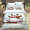 Cute Cartoon Owl Bedding Set (Duvet Cover & Pillowcases) — Perfect for Boys' and Girls' BedroomsCustomizable