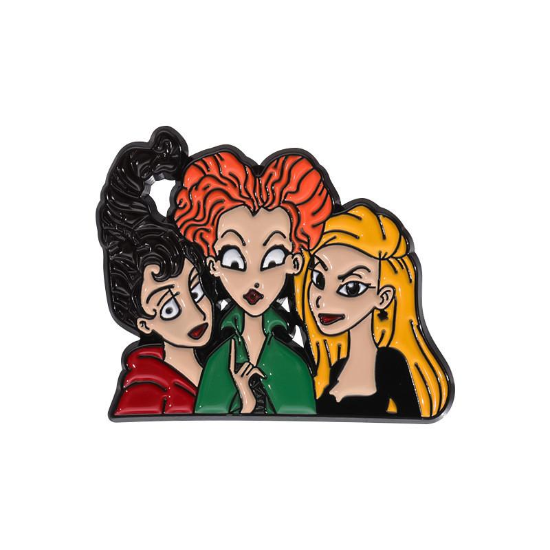 Eyecatching Cartoon Character Alloy Brooch Pin With Vibrant Colors For Lovers Fashion