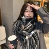 New Korean Version Plaid Scarf Women's Winter Thickened Imitation Cashmere Shawl with Warm Scarf Versatile Student