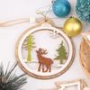 Decor Santa Claus Gift Xmas Ornament Wood Hanging Snowman Snowflake Elk Christmas Tree Pendant