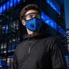 Woodworking Protective Mask Cycling Face with Filter & Breathing Valve, Reusable Carbon Dust Adjustable Goggles, Lightweight Protection Shield