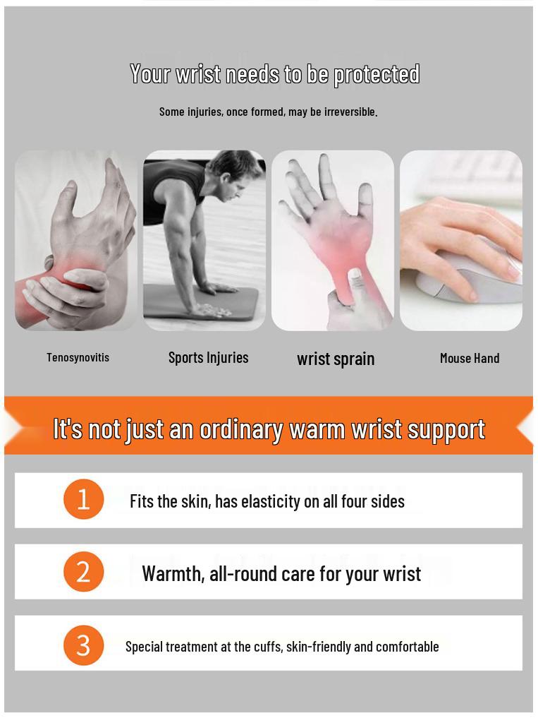 Unisex Autumn/Winter Fleece Wrist & Elbow Support: Warm, Thickened, Breathable, Cold Protection