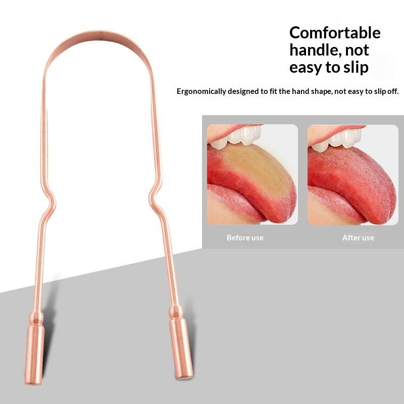 Stainless Steel/Pure Copper Tongue Scraper With Storage Box Oral Cleaner Brush Fresh Cleaning Hygiene High Quality Tongue Scrape