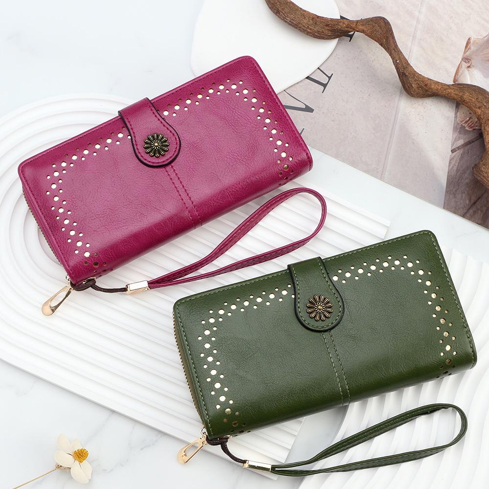 Women's Long PU Wallet: Fashion Clutch with Large Capacity Card Holder