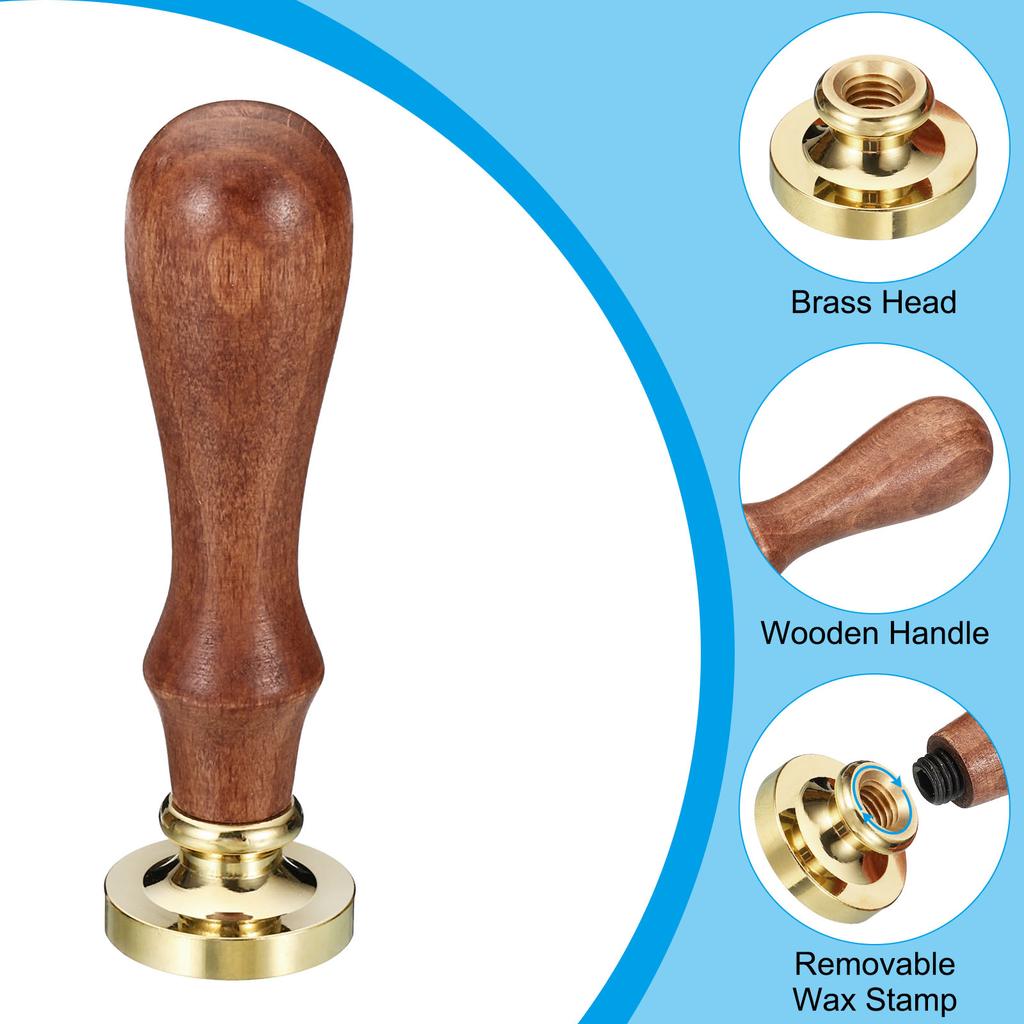 Sada pečetních razítek s voskem, 26 písmen A-Z Pečetní razítko s voskem se 2 ks dřevěnými rukojeťmi, Dárková krabička, Písmeno, Iniciála, Mosazná hlava, Vintage