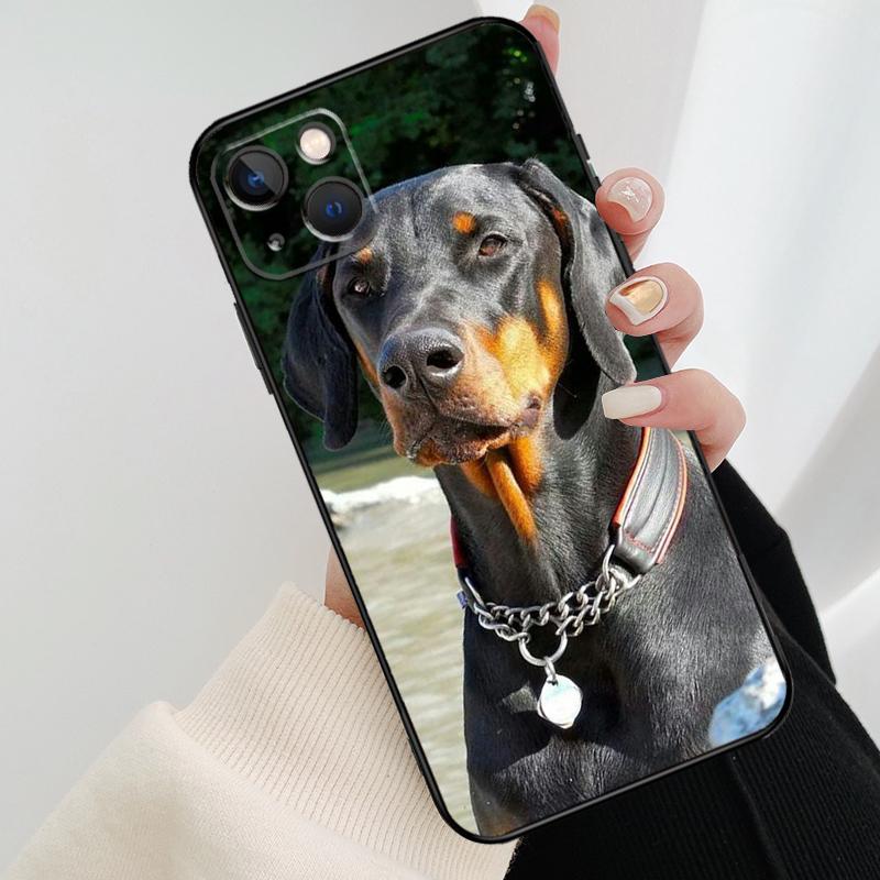 Dachshund Doberman Dog Phone Case For iPhone 13 14 15 16 Pro Max 11 12 XS XR X Plus Shockproof Bumper Soft Cover