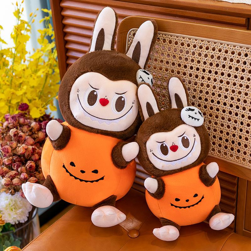 Rabbit Transforms Into Pumpkin Halloween Plush Toy Doll Rag Dolls for Boys and Girls Birthday Gifts