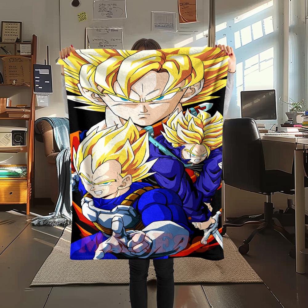 Dragon Ball characters Print Flannel Blanket,High quality Comfortable for All Seasons,Home Decor,Warmth and Comfort,Perfect for Christmas Gifts