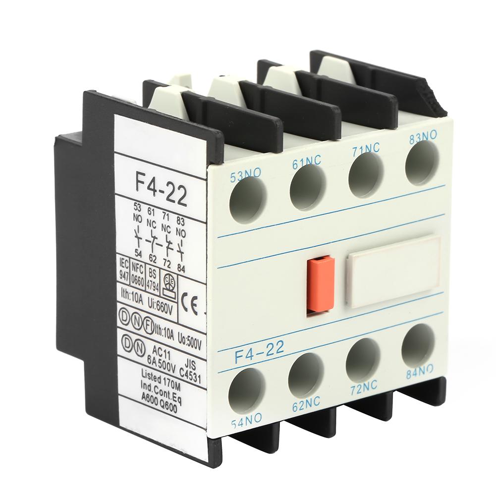 

LADN22 AC Contactor Schakelaar F4 22 2 NO 2 NC Auxiliary Contact Block Fit