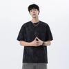 Men Gradient Washed Vintage T Shirt Crew Neck Short Sleeve Loose Casual Minimal Daily Street Summer Top