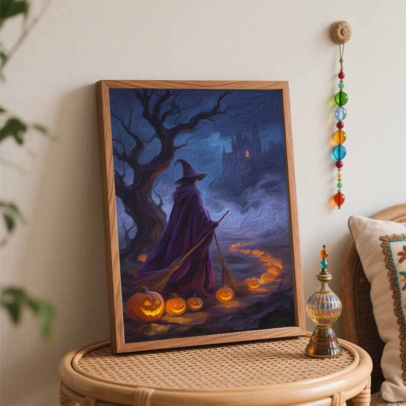 Halloween Pumpkin Oil Painting Digital Painting Handmade Diy Coloring Painting Home Decoration