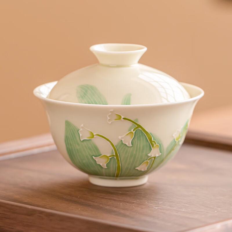 Jiumuqing Ceramic Gaiwan Tea Set