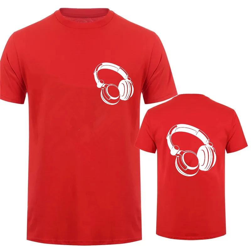 cotton 2024 New Headphones Print Casual Short-Sleeved Men's T-Shirt Music DJ Graphic Tee Gift Tshirt Funny Tee Shirt Vintage Streetwear