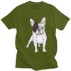French Bulldog Graphic Tee for Unisex Short Sleeve Cotton T-Shirt Casual Frenchie Dog Print Top