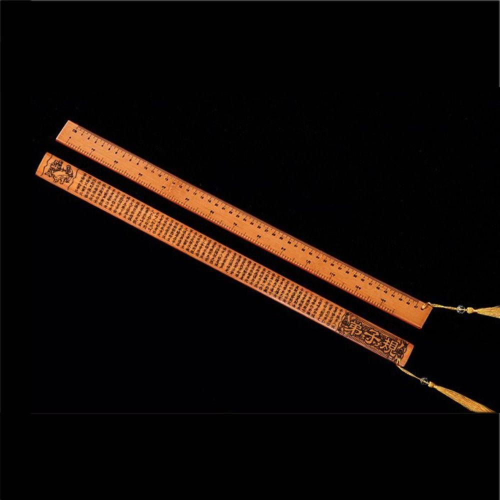 Disciple Bamboo Carving Ruler Disciple Rule Ruler Measuring Drawing Tool Ruler of Chinese Studies
