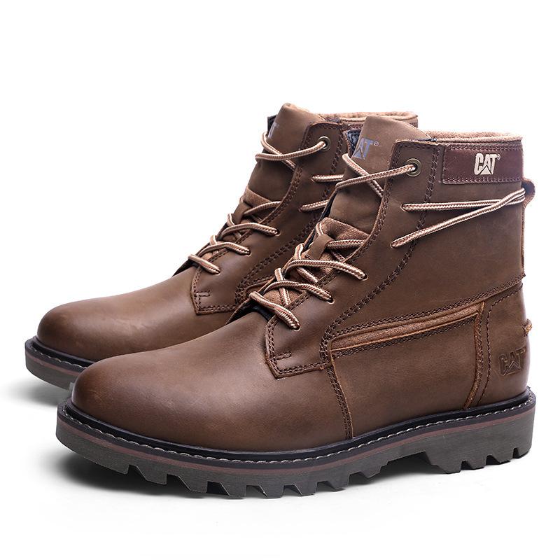 Hot in autumn and winter, large size high-top Martin boots, first layer cowhide outdoor labor protection tooling